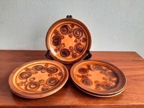 Vintage set van 5 ontbijt / dessert borden, Antiek en Kunst, Antiek | Servies los, Ophalen of Verzenden
