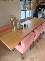 2 jaar gebruikte Eiken eettafel 300x100 cm met schuine rand, Ophalen, Gebruikt, 100 tot 150 cm, Hotelchique