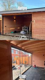 Glazen schuifwanden €250,- per meter incl. MONTAGE!, Tuin en Terras, Tuinhuizen, Ophalen of Verzenden, Zo goed als nieuw, 3 ramen of meer