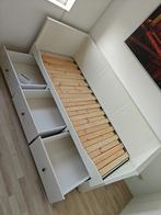 IKEA Hemnes bedbank met 3 lades, 2 matrassen, Huis en Inrichting, Slaapkamer | Bedden, Ophalen, Verstelbaar, Wit, Tweepersoons