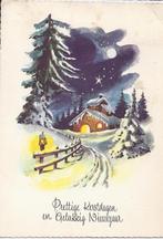 U9 Gelopen oude ansichtkaart prettige kerstdagen, Ophalen of Verzenden, 1960 tot 1980, Gelopen