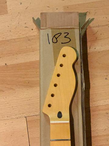 Telecaster hals” Maple roasted nitro satin fin” no 183 beschikbaar voor biedingen
