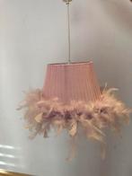 Lila hanglamp met veren, Ophalen, Zo goed als nieuw, Minder dan 50 cm