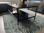 Salontafel met zwart glas - Ikea Asperod, Huis en Inrichting, Tafels | Salontafels, 50 tot 100 cm, Minder dan 50 cm, Glas, 100 tot 150 cm