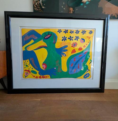 Antoinette Harpeneau Fantasiewerk eend vogel kleuren kunst, Antiek en Kunst, Kunst | Schilderijen | Modern, Ophalen