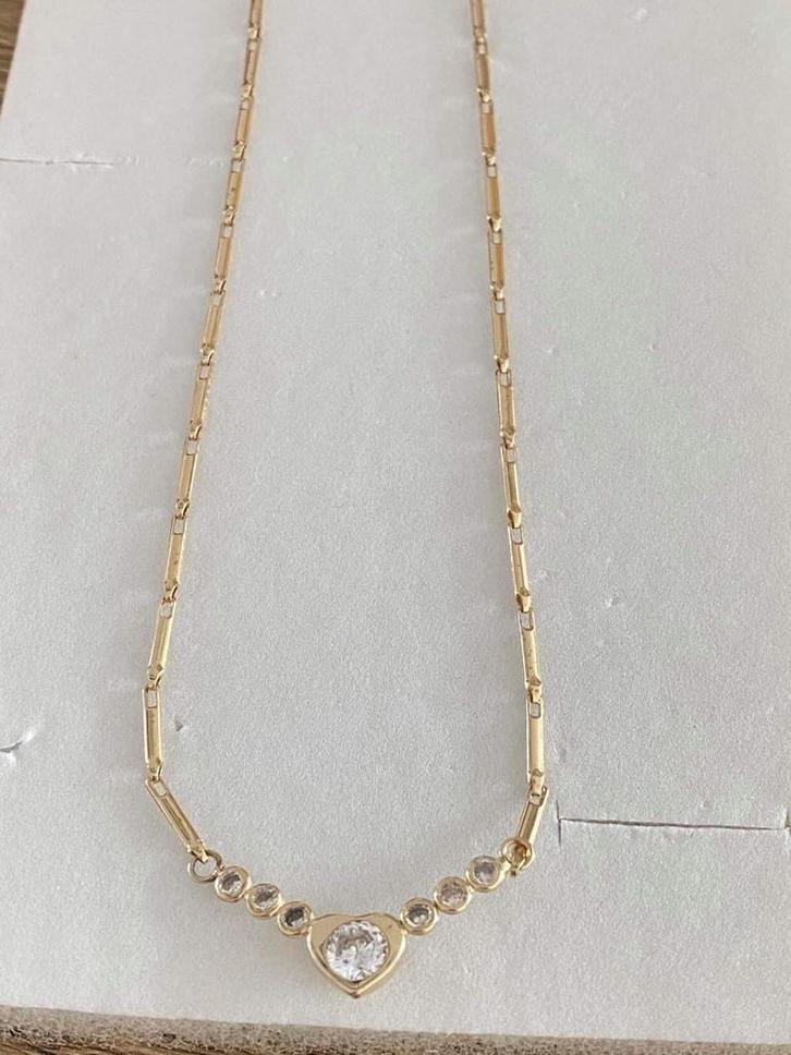 Mooie 14 karaat (585) gouden ketting, Sieraden, Tassen en Uiterlijk, Kettingen, Nieuw, Goud, Goud, Ophalen of Verzenden