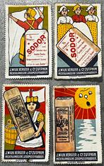 4 antieke sluitzegels Sodor zeep zeepfabriek Vergeer Zutphen, Ophalen of Verzenden, Gebruikt