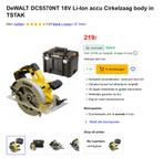 Dewalt handcirkelzaag DCS570, Doe-het-zelf en Verbouw, Gereedschap | Zaagmachines, Ophalen, Gebruikt, Cirkelzaag, 30 tot 70 mm