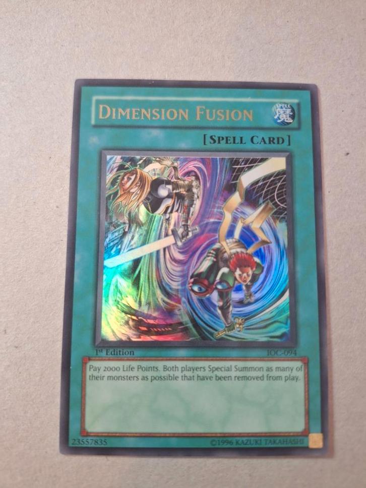 Yu-gi-oh Dimension Fusion 1st ed, Hobby en Vrije tijd, Verzamelkaartspellen | Yu-gi-Oh!, Zo goed als nieuw, Ophalen of Verzenden