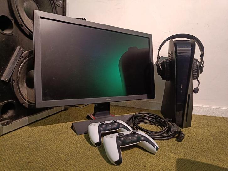 Compleet pretpakket//PS5 disc+SSD+Gmonitor+koptelefoon+GTA5, Spelcomputers en Games, Spelcomputers | Sony PlayStation 5, Zo goed als nieuw