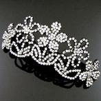 Mooie haarclip bloemen met witte Swarovski elementen, Verzenden, Nieuw, Haarspeld