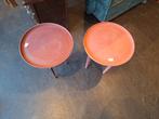 Set van 2 metalen bijzettafels, nieuw uit de doos, Minder dan 55 cm, Metaal of Aluminium, Nieuw, Onbekend