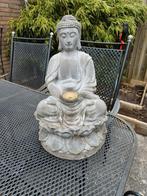 Boeddha beeld voor in tuin of vijver als ornament, Tuin en Terras, Kunststof, Gebruikt, Boeddhabeeld, Ophalen
