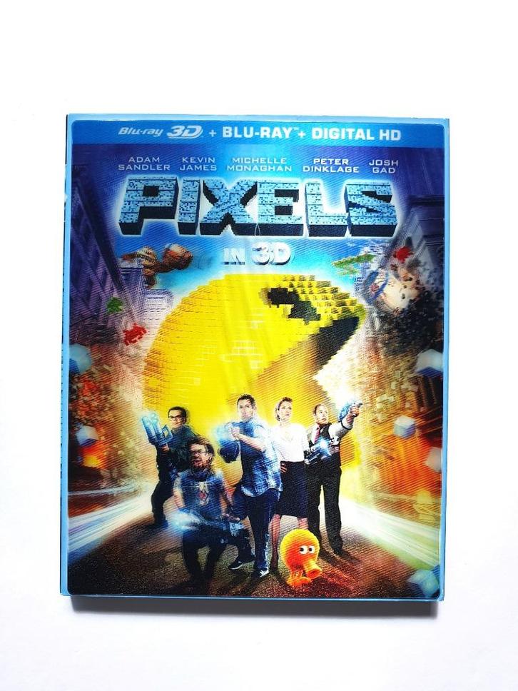 Pixels 3D + 2D (2 disc), Cd's en Dvd's, Blu-ray, Zo goed als nieuw, 3D, Ophalen of Verzenden