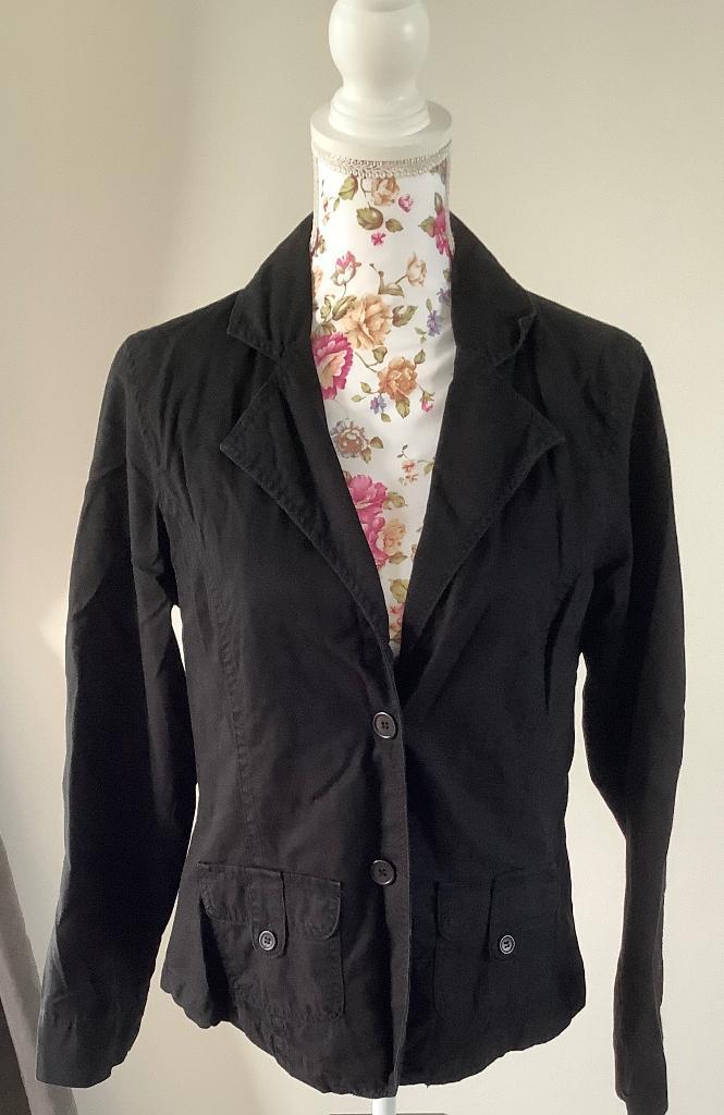 nette dunne zwarte colbert/blazer, Kleding | Dames, Jasjes, Kostuums en Pakken, Zo goed als nieuw, Jasje, Maat 42/44 (L), Zwart