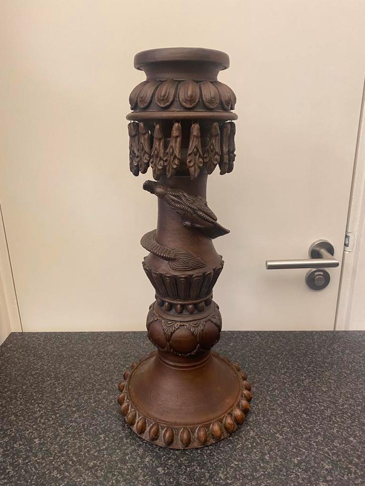 Terracotta Chinese Draken Zuil - 45 cm, Huis en Inrichting, Woonaccessoires | Zuilen en Pilaren, Zo goed als nieuw, Ophalen of Verzenden