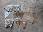 13 Slingers jute bruiloft vlaggenlijn decoratie, Ophalen, Zo goed als nieuw, Versiering, Geboorte of Huwelijk