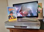 JVC VHS/DVD Combi Speler videorecorder getest + remote, Gebruikt, M, Ophalen of Verzenden, M
