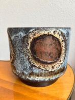 Fat lava bloempot Marei Keramik West-Germany 15x17 cm, Rond, Ophalen of Verzenden, Zo goed als nieuw, Minder dan 25 cm