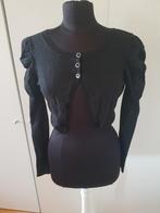 Kort zwart glitter Hema vestje met pofmouwtjes - maat, Zwart, Maat 42/44 (L), Ophalen of Verzenden, Zo goed als nieuw