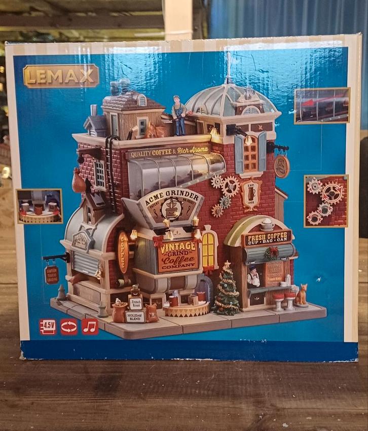 Vintage Grind Coffee Company lemax retired, Diversen, Kerst, Zo goed als nieuw, Ophalen of Verzenden