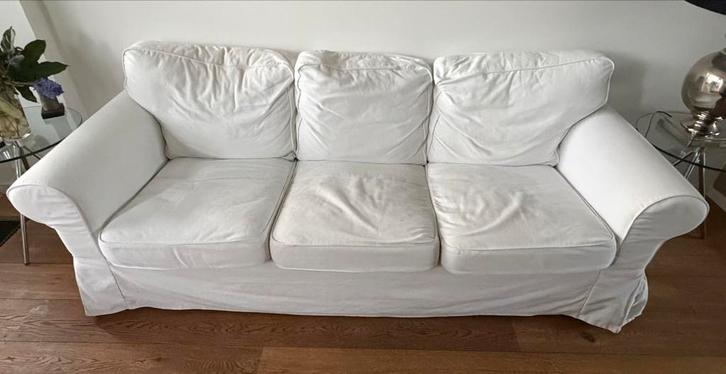 GRATIS Ektorp 3-zits bank Ikea, Huis en Inrichting, Banken | Bankstellen, Gebruikt, Rechte bank, Driepersoons, 200 tot 250 cm