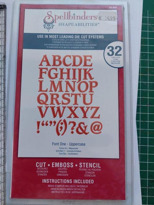 Spellbinder Shapeabilities Font One Uppercase S6-009, Hobby en Vrije tijd, Scrapbooking, Nieuw, Ophalen