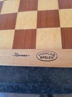 Mooi oud houten schaakspel / damspel, Hobby en Vrije tijd, Gezelschapsspellen | Bordspellen, Een of twee spelers, Ophalen of Verzenden