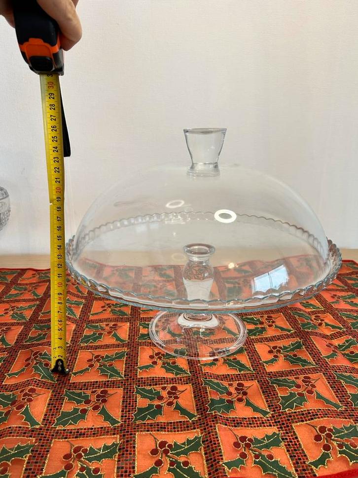 Pasabahce Serveerbord met Koepel - Zo Goed Als Nieuw!, Huis en Inrichting, Keuken | Servies, Zo goed als nieuw, Bord(en), Overige stijlen