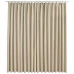 Gordijn verduisterend met haken 290x245 cm beige, Huis en Inrichting, Stoffering | Gordijnen en Lamellen, 200 cm of meer, Beige