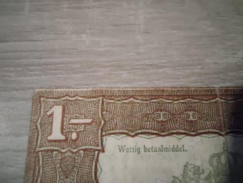 Misdruk biljet 1 gulden zilverbon 1938, witte strook achterz, Postzegels en Munten, Bankbiljetten | Nederland, Ophalen of Verzenden