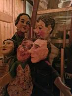 Oude Papier-maché Handpoppen, Ophalen of Verzenden