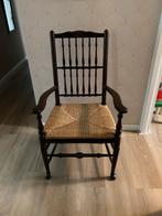 Klassieke Oma Stoel met Riet Zitting, Huis en Inrichting, Stoelen, Ophalen, Gebruikt, Bruin, Eén