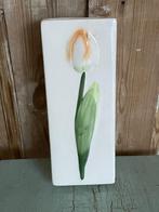 2 x vintage radiator bakje porselein / muurvaasje tulp bloem, Ophalen, Overige kleuren, Aardewerk of Porselein, Zo goed als nieuw