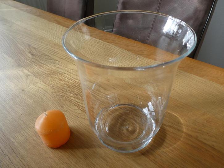 Decoratie-Glas met Kaars, Huis en Inrichting, Woonaccessoires | Kandelaars en Kaarsen, Zo goed als nieuw, Kaars, Minder dan 25 cm