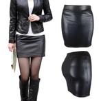 Leather Look/lederlook Rokje Zwart maat S t/m XXXL (074), Zwart, Nieuw, Ophalen of Verzenden, Nicolle_Lingerie