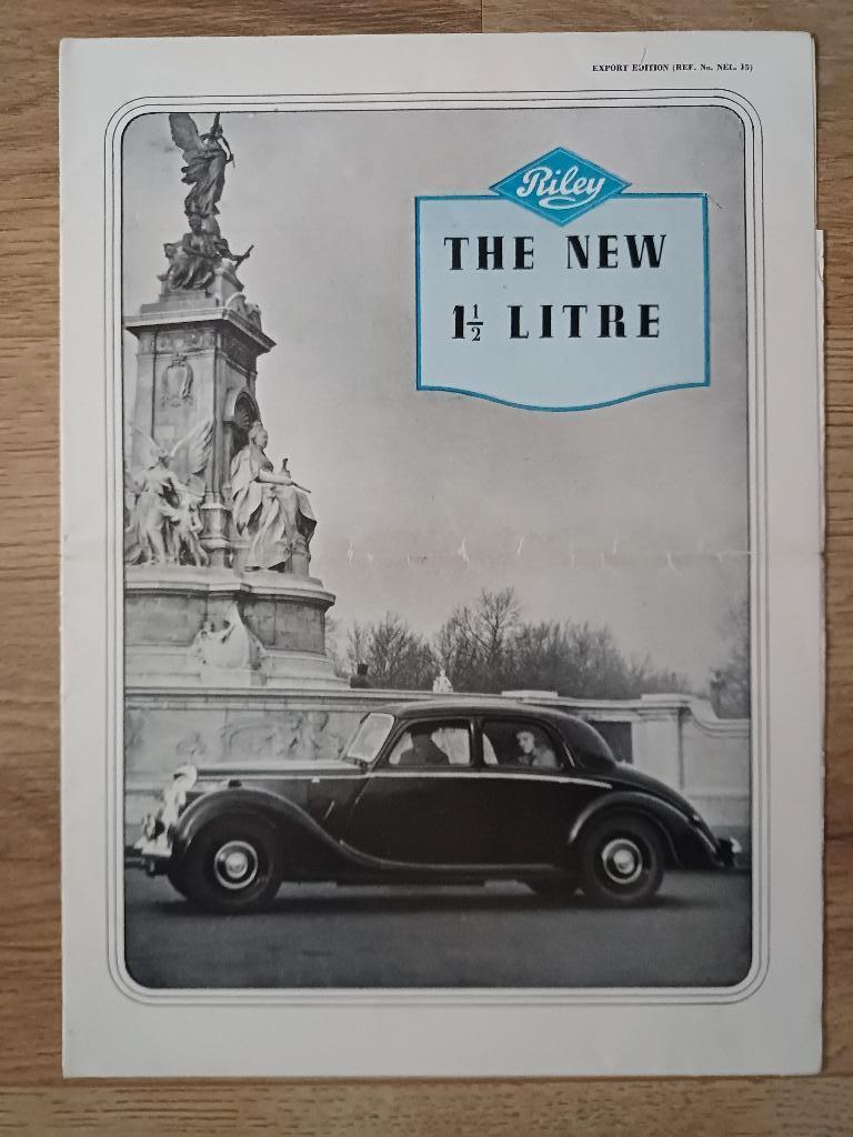 Zeldzame Riley 1,5 Litre brochure uit 1949, Ophalen of Verzenden, Gelezen, Overige merken