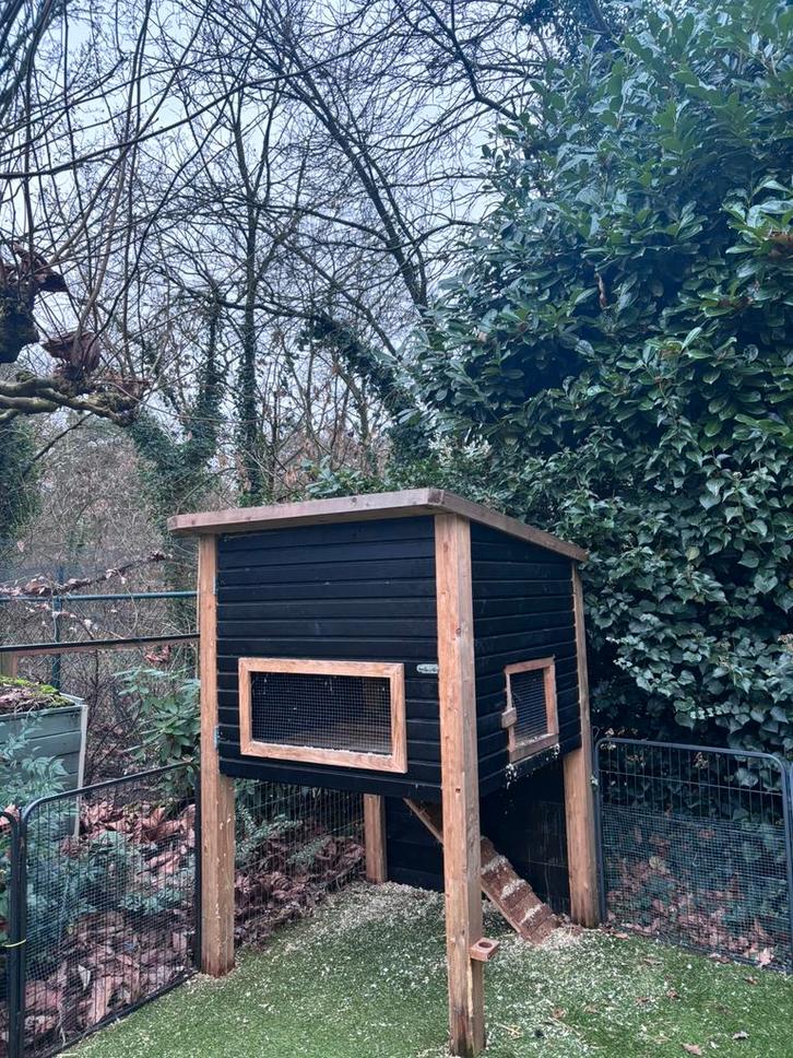 Zelfgemaakt hok, Dieren en Toebehoren, Knaagdieren en Konijnen | Hokken en Kooien, Gebruikt, Hok, 90 cm of meer, 75 tot 110 cm