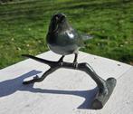 1 MUS OP TAK / Bronzen beeld / groen, Dierenbeeld, Nieuw, Info@huisentuindecoratiemarie.nl, Huis en tuin decoratie marie