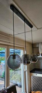 Zeer mooie plafondlampen glazenbollen, Ophalen of Verzenden, Smoked glass lamp, 75 cm of meer, Glas