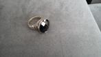 Niieuwe zilveren ring met onyx, Sieraden, Tassen en Uiterlijk, Ringen, 18 tot 19, Verzenden, Nieuw, Dame