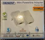 2x Eminent Mini Powerline Adapter 500Mbps Starter Kit, Ophalen of Verzenden, Gebruikt