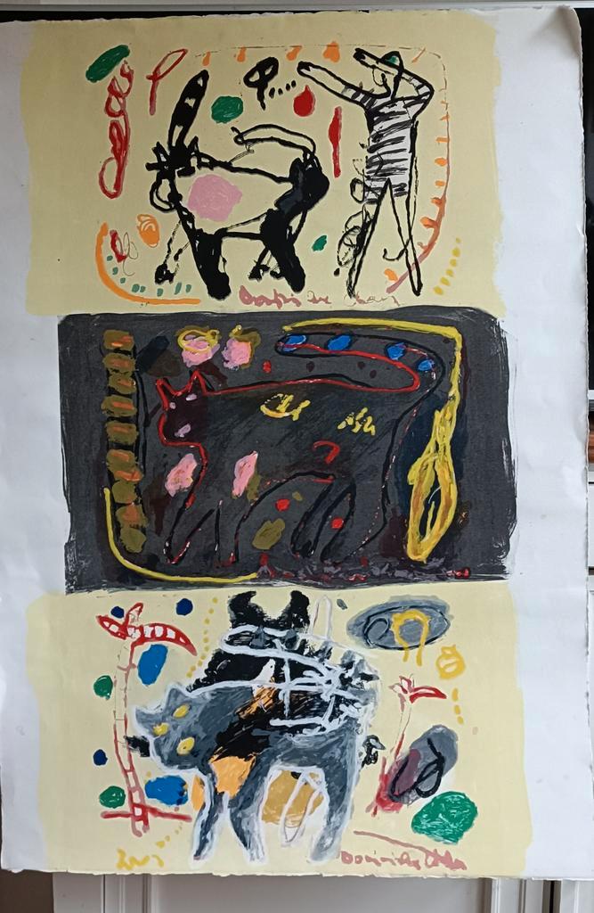 Zeefdruk Dominique Chan, Antiek en Kunst, Kunst | Litho's en Zeefdrukken, Ophalen of Verzenden