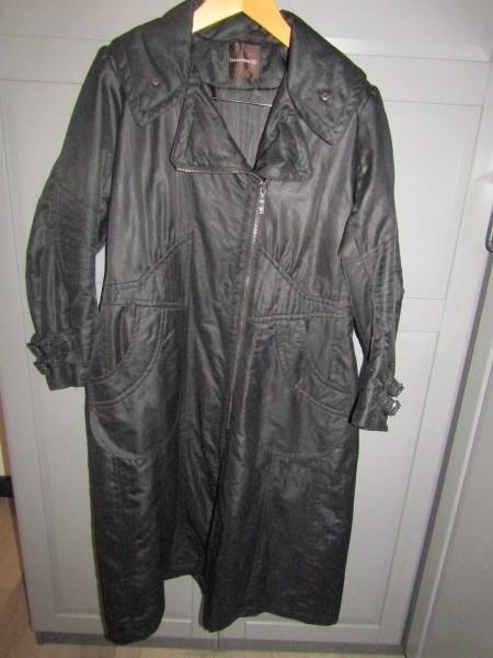 G321 CREENSTONE mt 44 mantel jas zwart lang tussenjas, Kleding | Dames, Jassen | Winter, Zo goed als nieuw, Maat 42/44 (L), Zwart