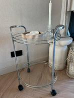 Drankenwagen serveertrolley jaren 60 mid century modern, Ophalen, Overige materialen, Minder dan 55 cm, Gebruikt