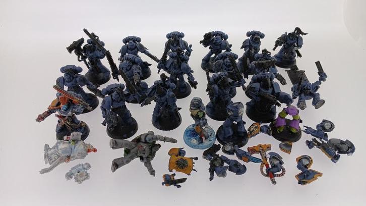 Warhammer Warhammer 40k Space Marines: space wolves, Hobby en Vrije tijd, Wargaming, Gebruikt, Warhammer 40000, Figuurtje(s), Met verf