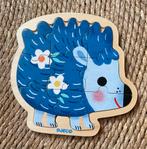 Houten Puzzel Egel - Djeco, Kinderen en Baby's, Speelgoed | Kinderpuzzels, Ophalen, 2 tot 4 jaar, 10 tot 50 stukjes, Zo goed als nieuw