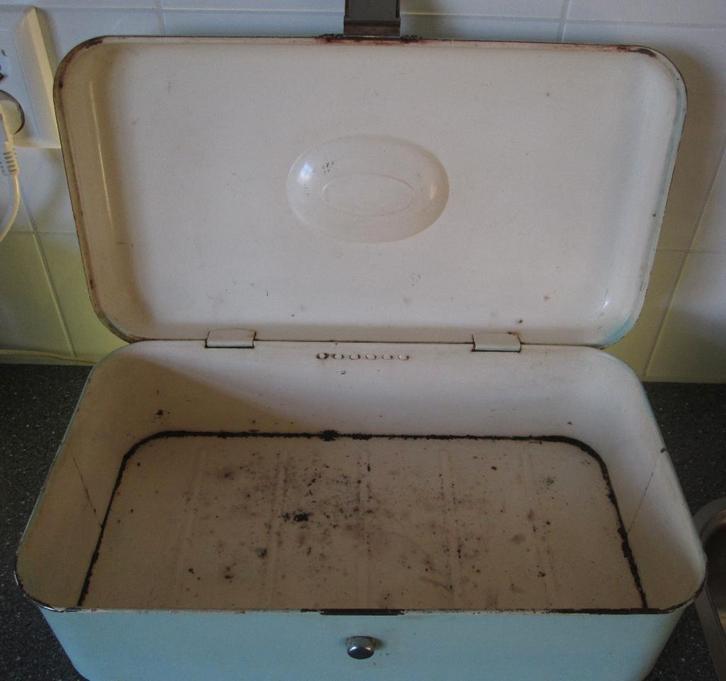 Vintage Broodtrommel Mint 16,5 x 47 x 25,5 cm, Antiek en Kunst, Antiek | Keukenbenodigdheden, Ophalen of Verzenden