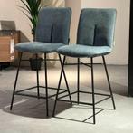 NIEUW: Xooon Barstoel Quint Blauw met zwart accent, Huis en Inrichting, Barkrukken, Ophalen, Met voetsteun, Nieuw, 90 cm of meer