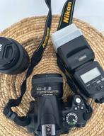 Nikon D5000 set: 50mm, 18-55mm, Metz 50AF-1 flitser, Audio, Tv en Foto, Fotocamera's Digitaal, Ophalen, Gebruikt, Spiegelreflex